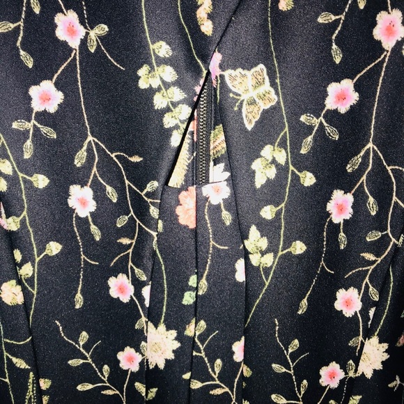 Sold- Gabby Skye Dress Floral Flare Dress - Picture 3 of 6